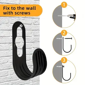 Water Hose Hook Bracket – Wall Mounted Garden Hose Organizer for Yard Storage