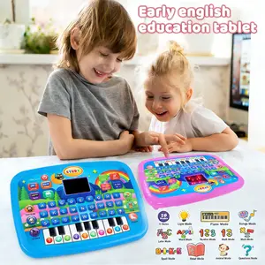 Educational Learning Entertainment Tablet for Kids 3-5, Piano Keyboard, Abc & 123 Games, 10 Learning Modes, Interactive Toddler Travel Toy Gift, Learning Tool