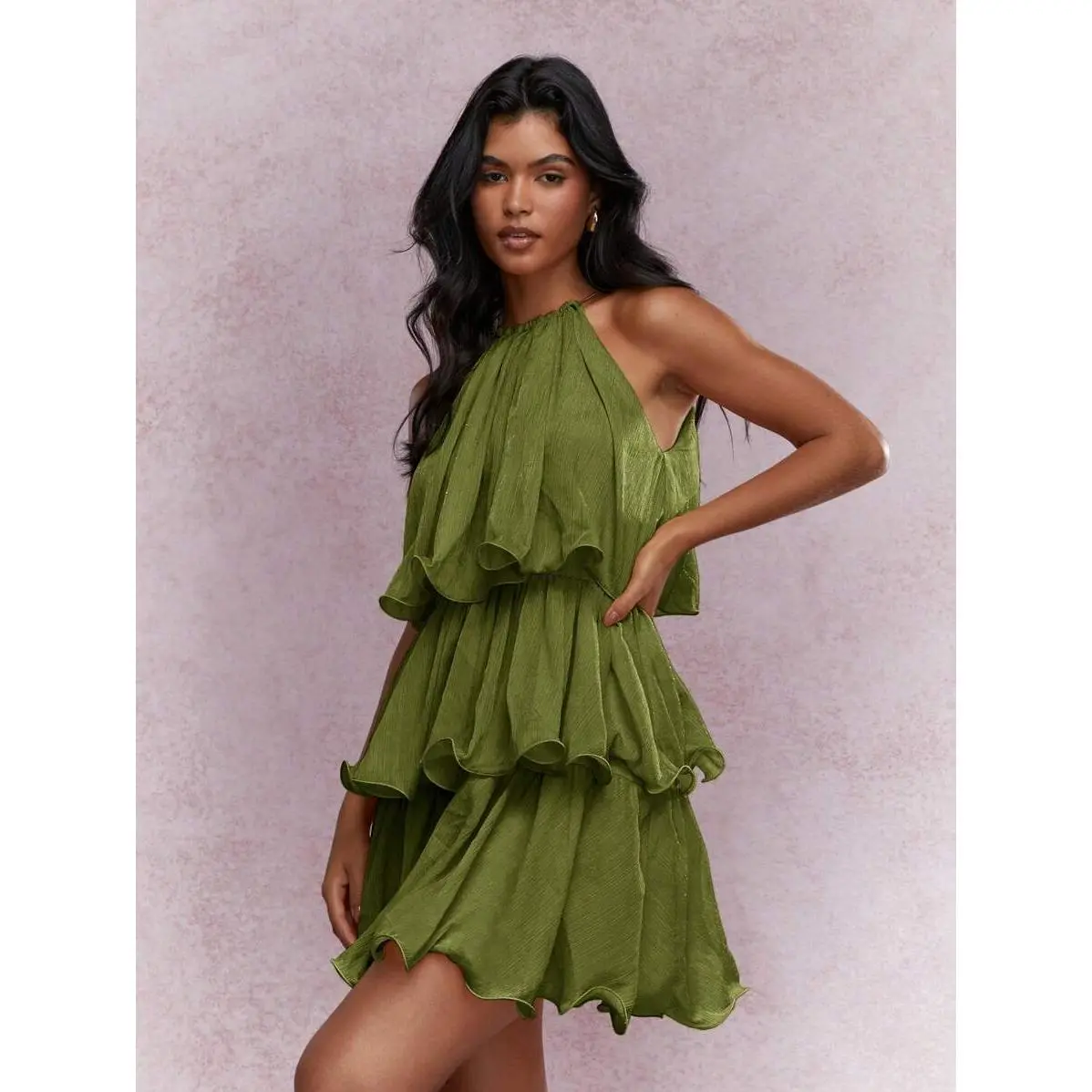 ChromaChic LEE Mini Dress Tiered Ruffle Halter Neck for Women Music Festival Wear zahide yellow dress - TikTok Shop ChromaChic LEE Mini Dress Tiered Ruffle Halter Neck for Women Music Festival Wear zahide yellow dress - TikTok Shop