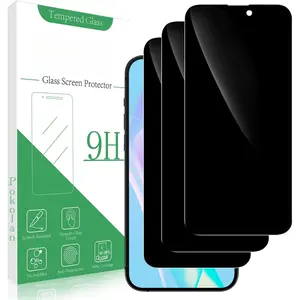 [3-Pack  Screen Protector for  15, Anti Spy Tempered Glass Film, Full Coverage, Anti-Scratch, Bubble Free, Case Friendly