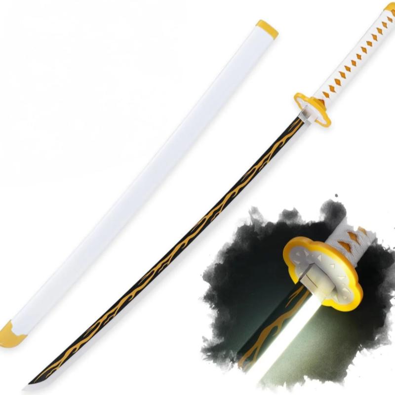Swords Republic Light-Up Demon Slayer Katana 41 Inch Collectible Gift with Rechargeable USB Lightsaber Retractable Neopixel Lightsaber