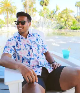 Men's Toucan Tango White Hawaiian Shirt