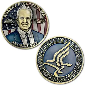 Robert F Kennedy Jr Secretary Make America Healthy Again Department of Health & Human Services Collectible Challenge Coin USA