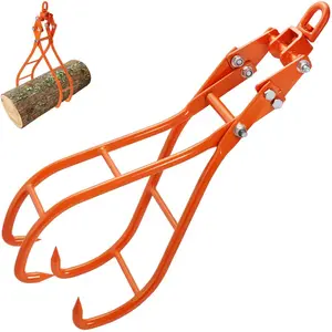 fathersdaygift Summervibes VEVOR Timber Claw Hook, 28 inch 4 Claw Log Grapple for Logging Tongs, Swivel Steel Log Lifting Tongs, Eagle Claws Design with 2205 lbs/1000 kg Loading Capacity for Tractors, ATVs, Trucks, Forklifts