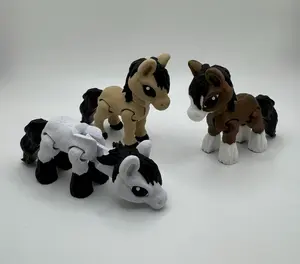 3D Printed Articulated Horse | Poseable Figurine by Cinderwing3D | Fidget Toy | Horse Lover Gift | Handmade Desk Buddy