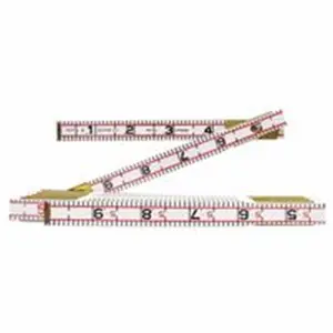 Apex Lufkin 182-1066DN Red End Engineers Rulers- 0.63 in. x 6 ft.- Wood- White-Red