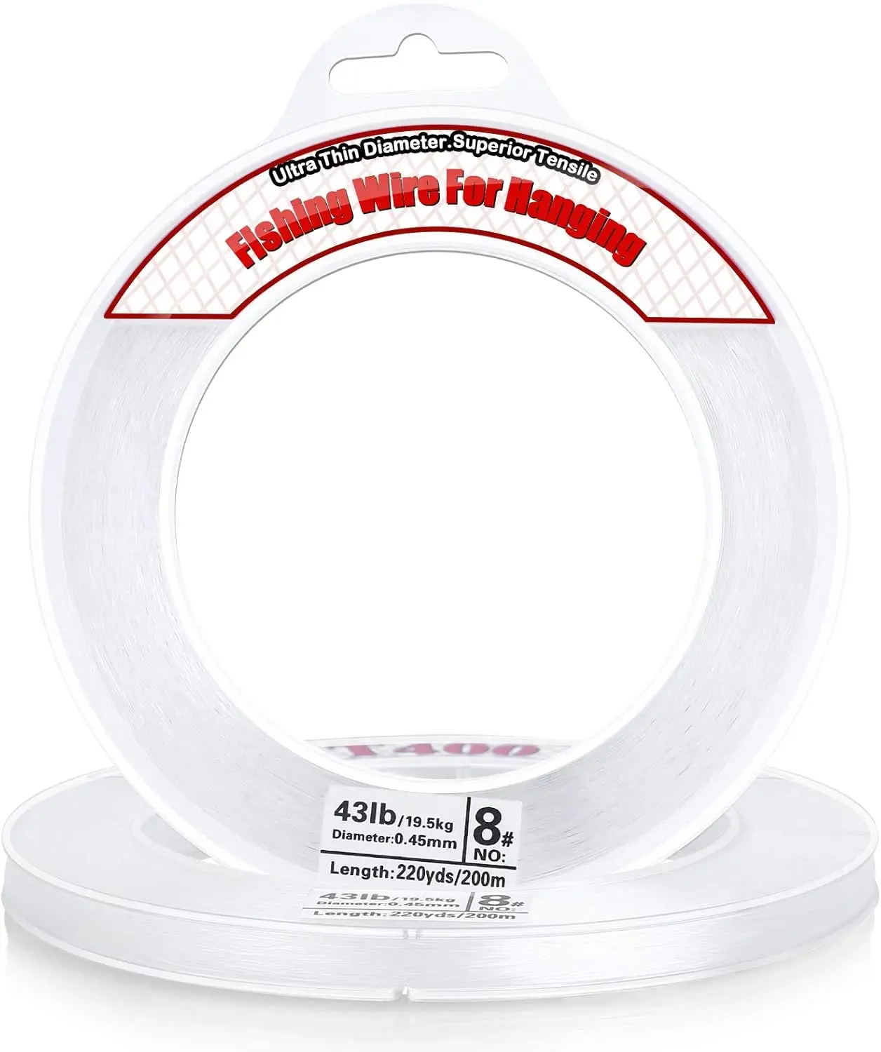 Clear Fishing Wire,  656FT Fishing Line Clear Invisible Hanging Wire  Nylon String Supports 40 Pounds for Balloon Garland Hanging Decorations