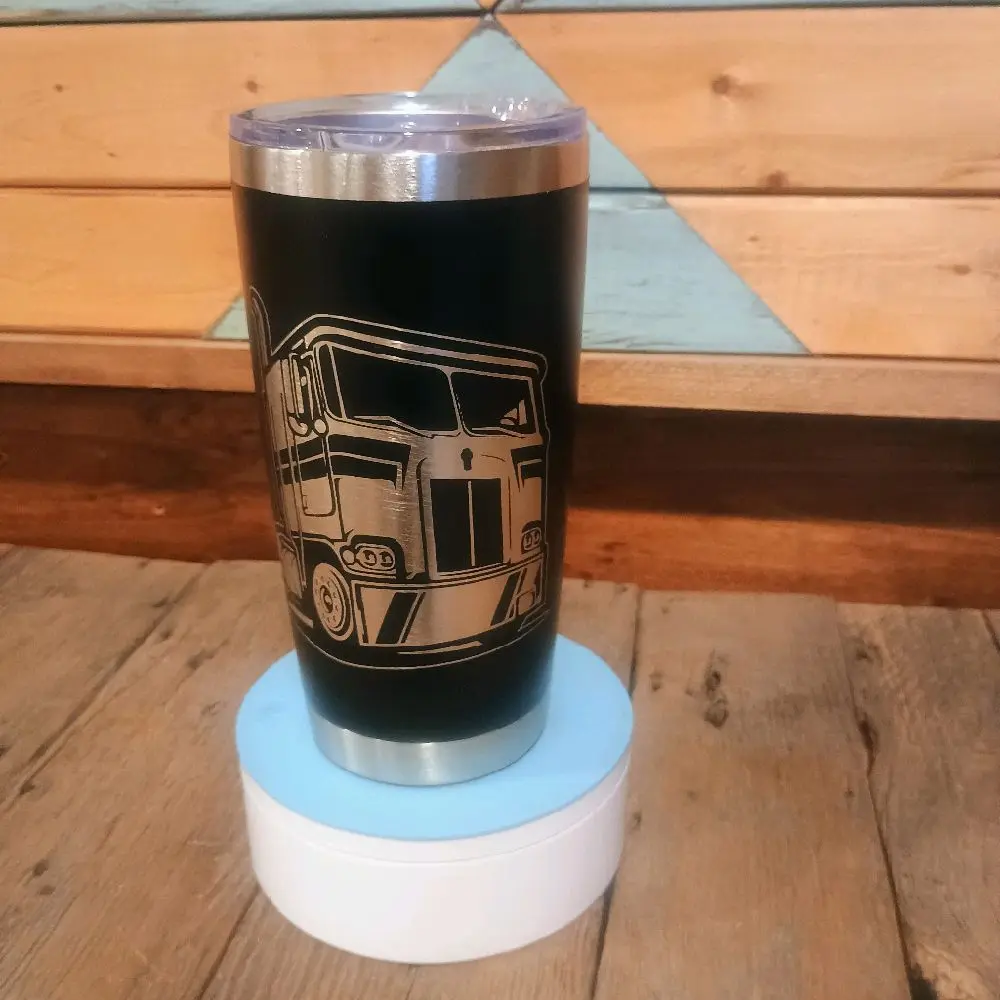 20-30oz Kenworth K100 Cabover Gear Jammer Portable Reusable Mug with Lid, Stainless Steel, High-Quality Laser Engraving, Available in 3 Vibrant Colors - Washable, Bottled, Flasks Drinkware Stylish Tumbler Cup