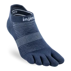 Injinji Men's Performance Run No Show Ultra Thin Sock in Navy