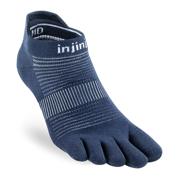 Injinji Men's Performance Run No Show Ultra Thin Sock in Navy