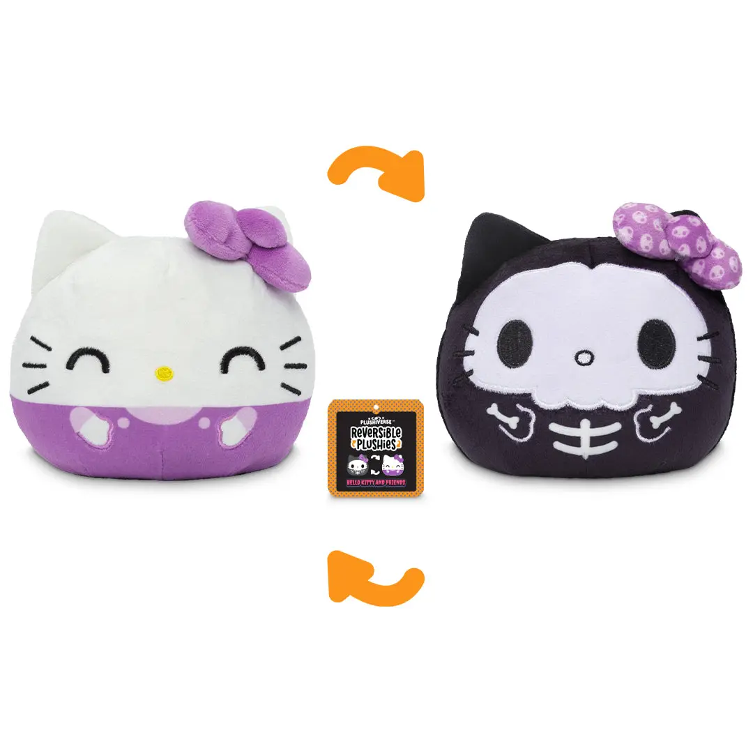 Halloween Skull Hello Kitty 4" Reversible Plushie