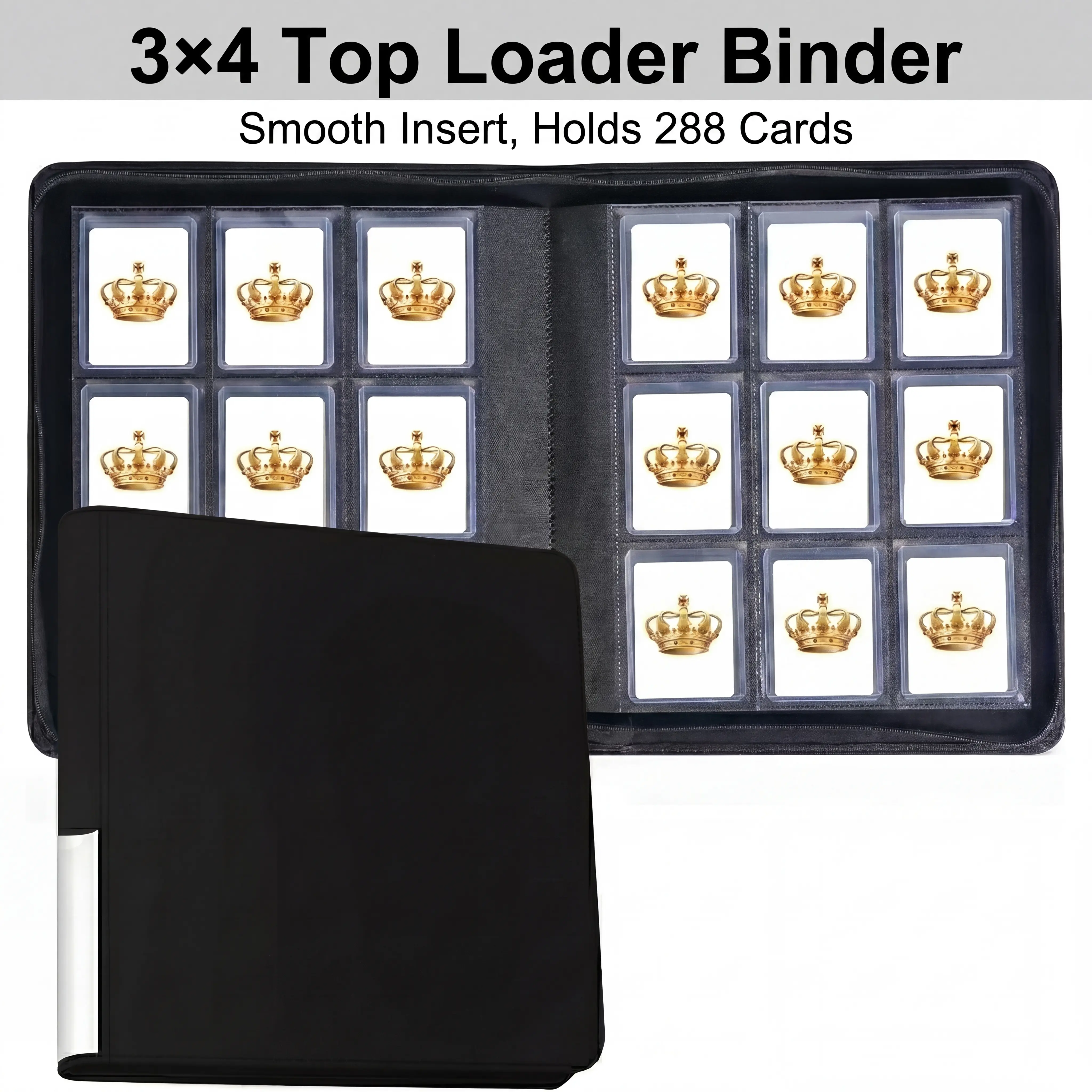 9-Pocket Double-Sided Toploader Binder Holds 288 34 Toploaders, Premium Card Album for Pokmon, Football, Baseball, Sports & Trading Cards (Black) - TikTok Shop 9-Pocket Double-Sided Toploader Binder Holds 288 34 Toploaders, Premium Card Album for Pokmon, Football, Baseball, Sports & Trading Cards (Black) - TikTok Shop