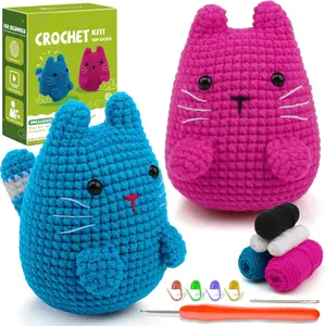Crochet Kit for Beginners Crocheting: Crochet  Kits for  & Adults - Learn to Knitting Cat Amigurumi Starter Kit with Detailed Tutorial Video and Instructions (40%+ Yarn )