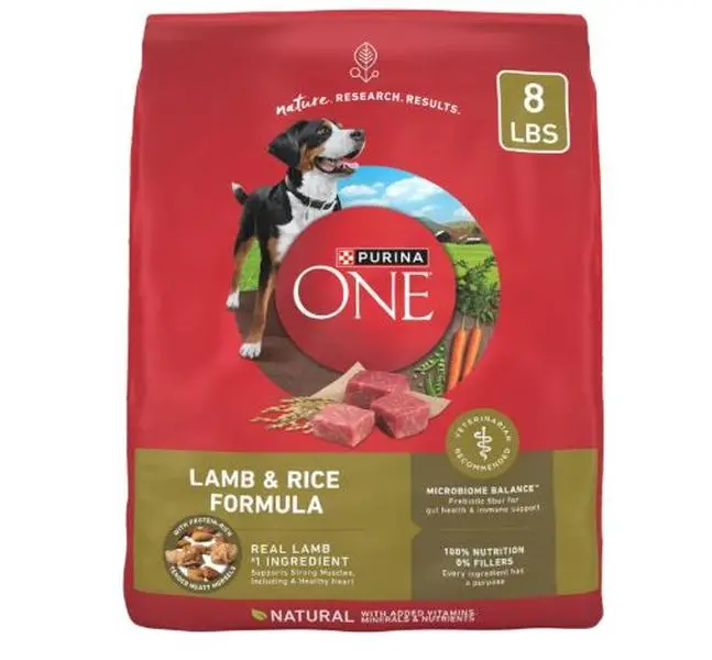 Purina 1 Dry Dog Food, Lamb and Rice Formula - 8 lb. Bag