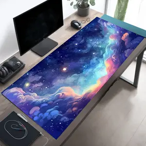 Star Design Gaming Mouse Pad, Non-Slip Rubber Base & Stitched Edges, Suitable for Keyboard and Desktop, Ideal Gift for Him