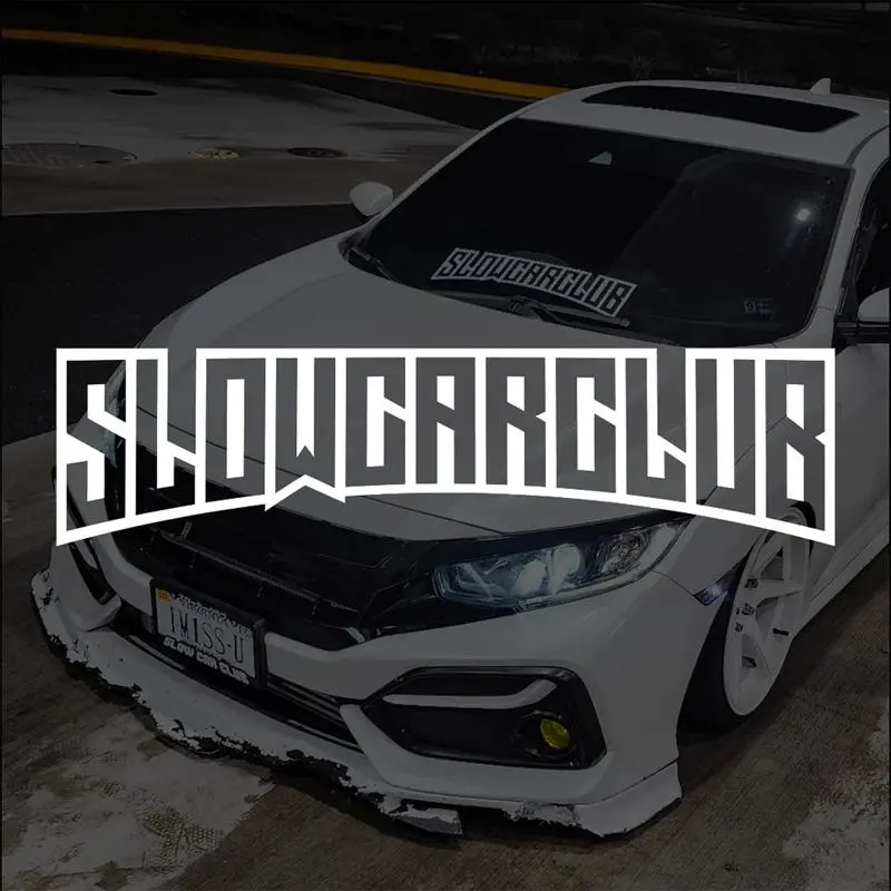 JDM Decal'SLOW CAR CLUB', Creative & Fashion High Quality Sticker for Cars Trucks! For a Unique Look