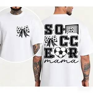 Soccer Mom T-shirt,Coquette Soccer Bow Sublimation,Game Day Vibes T-shirt,Soccer Mom T-shirt,Retro Soccer Mama Aesthetic,Soccer Coquette T-shirt