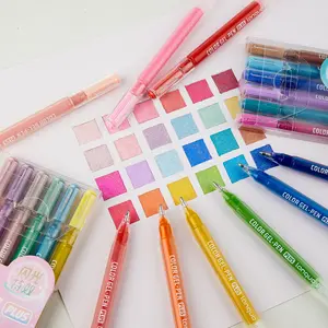 Set of 6 Glitter Gel Pens, 1.0Mm Medium Tip, Bright Ballpoint Pens Ideal for Journaling And Art - Great for School Supplies And Gift Set for Office, Thanksgiving, Halloween, And Christmas Marker Coloring