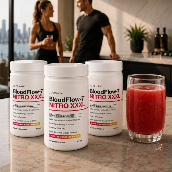 BloodFlow-7 Nitro XXXL Drink Mix - Buy 2 Get 1 Free - Triple-Action Nitric Oxide for Rapid, Full-Body Circulation & Performance - Dissolvable Drink Mix