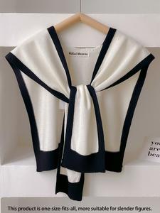 women's colorblock shawl, casual style soft comfortable shawl for daily wear, fashion chic accessories for women & girls, mom gift, winter