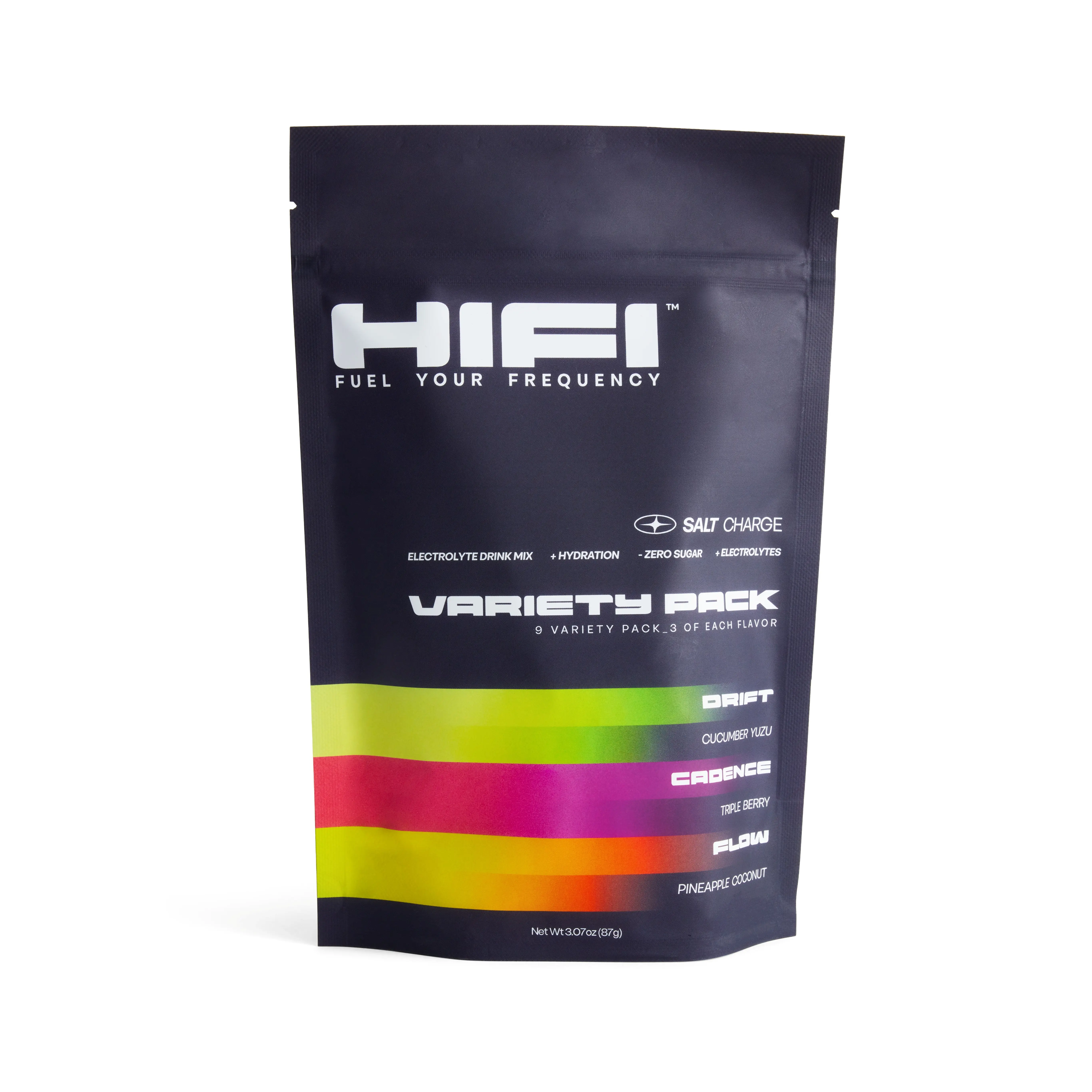 HiFi Electrolyte Drink Mix Variety Pack, 0 Sugar Hydration Powder, 9 Single-Serve Sticks, 3 Flavors
