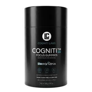 Cogniti Focus Gummies – Nootropic Brain Supplement for Energy, Clarity & Focus | Caffeine + L-Theanine + Lion’s Mane | Vegan, Sugar-Free | 60 Gummies