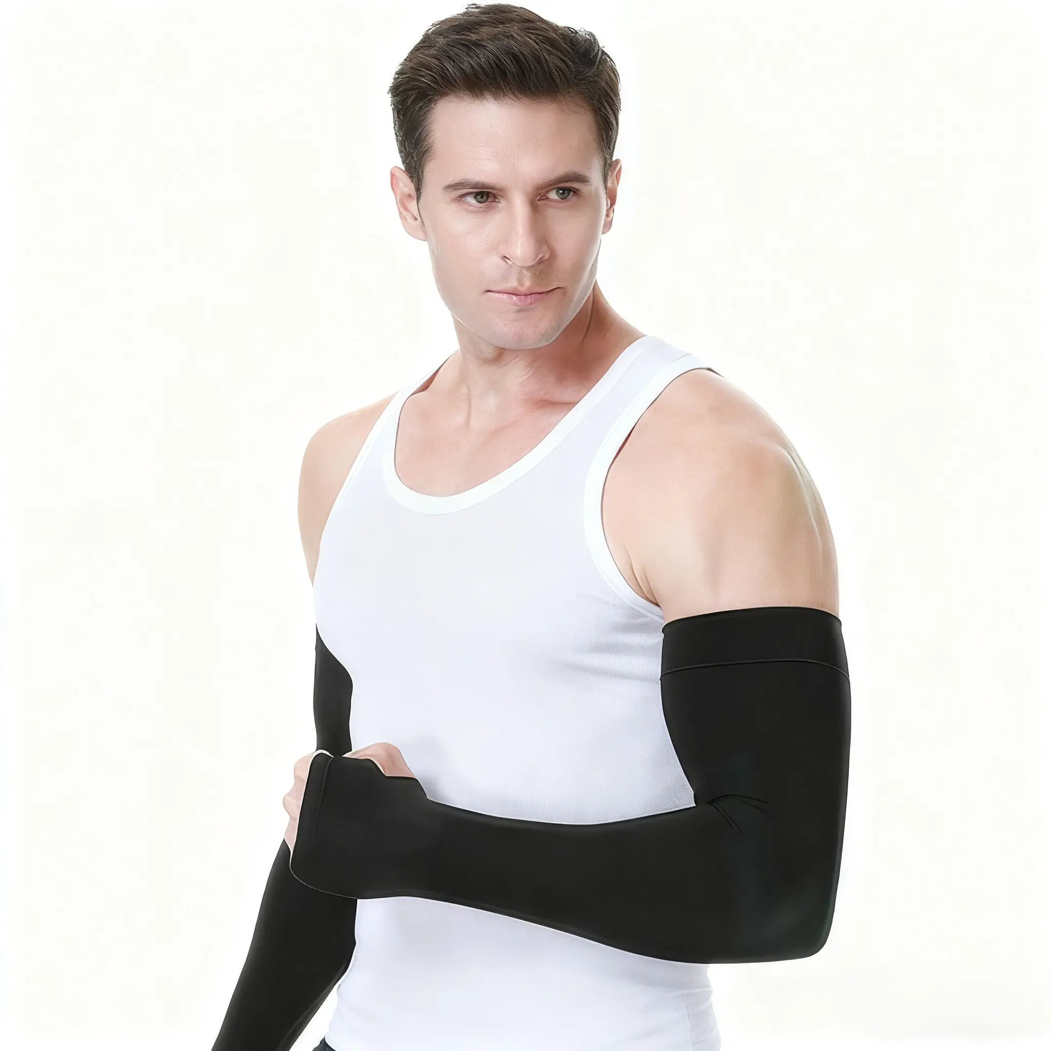 UV Sun Protection Arm Sleeves with Thumb Hole – Cooling, Tattoo Cover, Mid-Compression , Anti-Biting; Fit Gardening, Welding, Kitchen, Pet Grooming, Men, Women & Youth