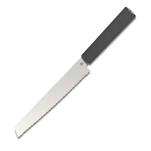 Butterfork Purest 8” Bread Knife, AR-RPM9 Stainless Steel, Replaceable ABS Handle, Dark Grey