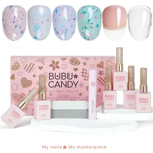 Exclusive to cecypatry 15ml 6PCS Kit Glitter Solid Gel Nail Polish Set - Jade Waist Butterfly with Base & Top Coat, HEMA/TPO Free, Quick-Drying DIY Nails Nail Art, Liquid Gel Nails,DIY Manicure & Spring Nails.