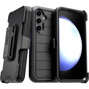 Rome Tech Defender Series Case for Samsung Galaxy S23 FE 2023 - Heavy-Duty Shockproof Cover with Swivel Belt Clip & Kickstand Function