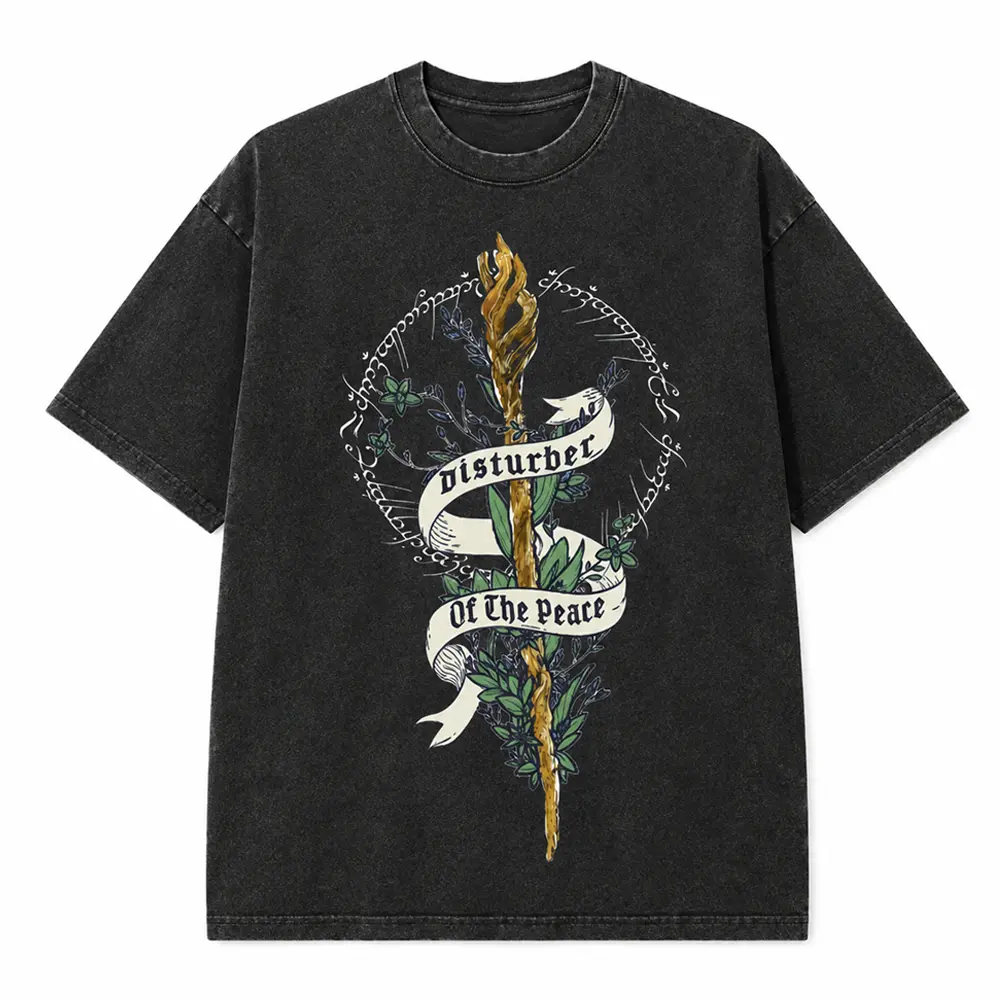 Disturber Of The Peace Shirt, Lord Of The Rings Funny Gandalf Shirts, Cotton Unisex T-shirt, Crew Neck, Size S- 3XL, Menswear Top, Womenswear Top Underwear Streetwear