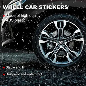 Lexus Car Wheel HUB Center Cap Stickers, 4 Pieces 56mm Universal, Custom Modification Accessories for All Models