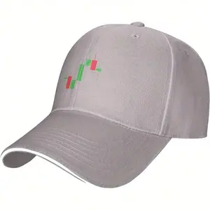 S&T Lightweight Polyester Baseball Cap With Forex Stock Market Crypto Trading Candlestick Design, Adjustable Snapback, Lightweight & Breathable For Outdoor Activities, Adjustable Baseball Cap |   Technical Graph Design Cap |   Durable Headwear, Baseball C