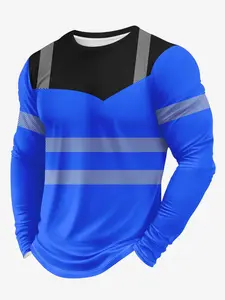 Men's Long Sleeve T-Shirt, Workwear Style 3D Print, Breathable Durable Polyester, Slim Fit, Outdoor Comfort, Multiple Colors Available