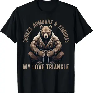 100% Cotton Brazilian Jiu Jitsu BJJ For Men Dad Women Grappling T-Shirt