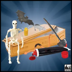 ULTIMATE Brown Coffin Playset for WWE & AEW Wrestling Action Figures