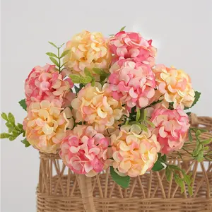 2pcs Colorful Hydrangea Flowers - Realistic Plastic Bouquet , Perfect for Weddings, Home Decor, Romantic Settings, Durable & Maintenance-Free, Ideal for , Graduation, Valentine'S Day, Mother'S Day, Christmas, Halloween Decorations, Wedding Decorations