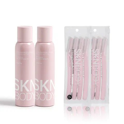SKNBODY Hair Identifier Spray & Dermaplaning Razor Set 2 Pack– Facial Hair Removal Kit for Peach Fuzz, Smooth & Radiant Skin, Gentle Face Spray, Comfort Cosmetic Body Care