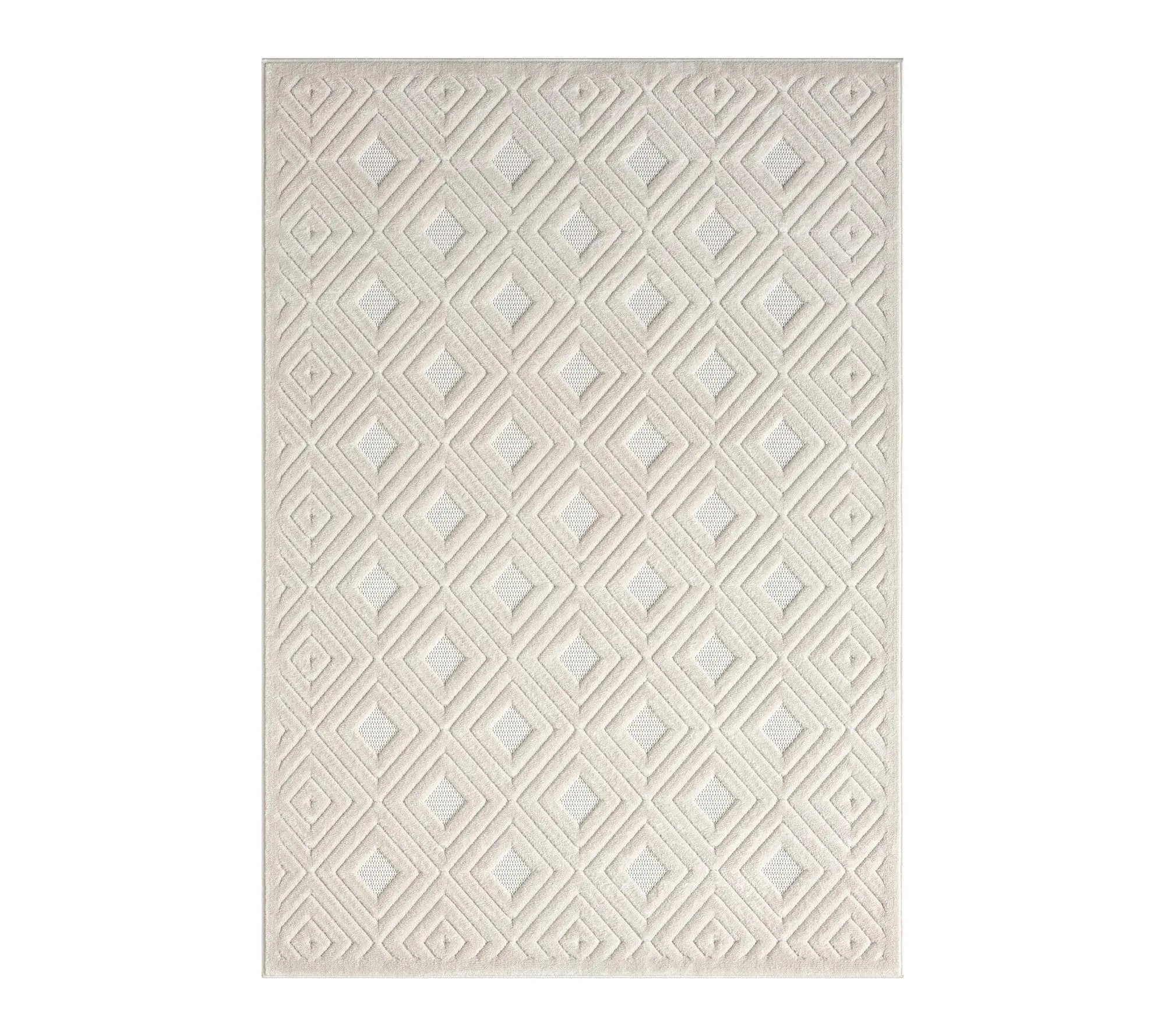 Ox Bay Diamond Contemporary Polypropylene Outdoor Rug, 5' x 7'