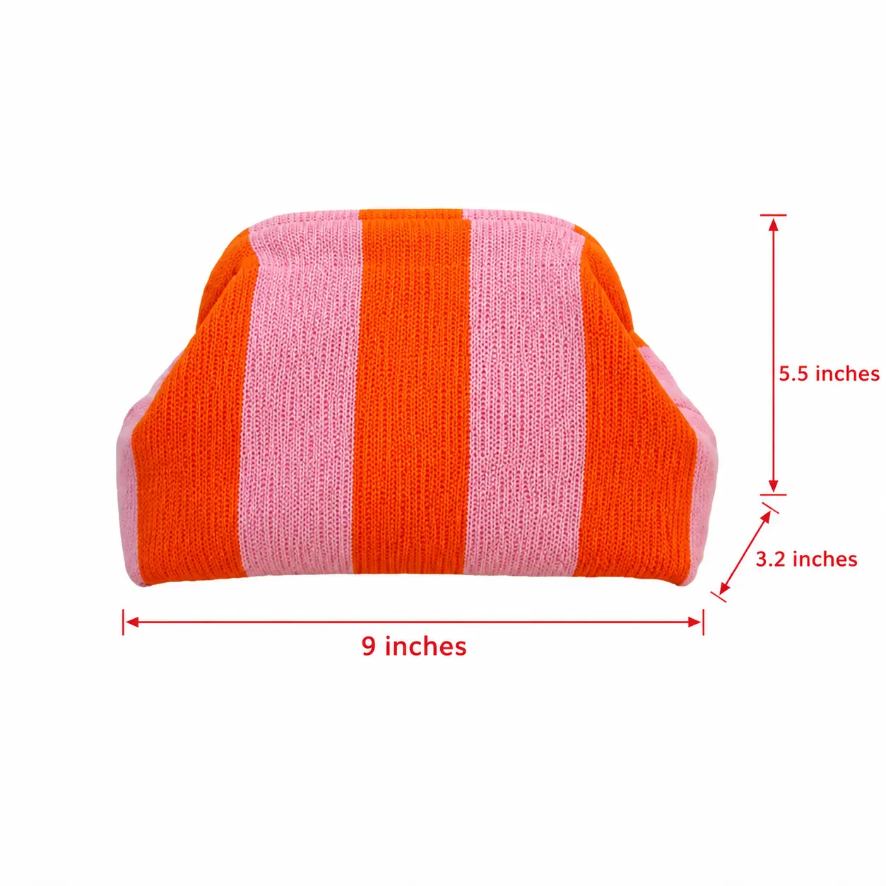 Cloud Handbag for Women, Striped Bag with Clip Closure, Lightweight Foldable Crossbody Purse, Cute Everyday Bag Gift