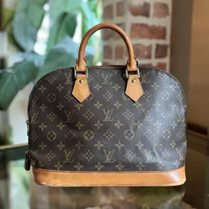 Pre-owned Louis Vuitton Coated Canvas Travel Bags Alma PM Brown Vintage Monogram Canvas Bag