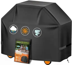 Grill Cover 82 Inch -  Gas BBQ Cover for Outdoor Grill - 600D Outside Barbecue Covers  Heavy Duty for Weber, Dyna-glo, Char-Broil, Nexgrill, Brinkmann, Monument and More