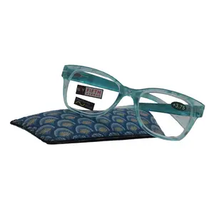 Azul, (Premium) Reading Glasses High End Reading Glass +1.25 to +4 magnifying glasses, Square. optical Frames Flexible Material