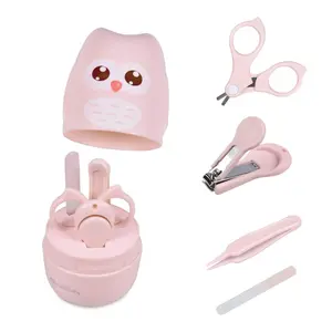 Baby Nail Care Kit – 4-in-1 Manicure & Pedicure Set with Cute Owl Case | Nail Clippers, Scissors, File & Tweezers for Newborns, Infants & Toddlers