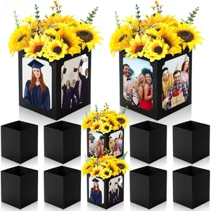 12pcs Graduation Box Centerpieces for Table Photo Frame Display Congrats Grad Party Favor Gift Picture Table Box Photo Props Frame for Graduation Decoration, Party Supplies