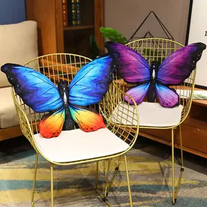 Colorful Home Butterfly Plush Pillow | 35cmx45cm Soft Decorative Back Support Cushion | Aesthetic Bedroom Decor