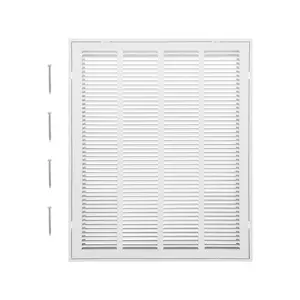 VEVOR  Return Air Filter Grille, Fits W20 x H25 Inch Duct Opening, Filter Not Included, Return Air Vent Cover for Wall, Powder-Coated Steel Return Air Grill Detachable Face/Door for 1 inch Filters, 20X25 In, Steel Grill