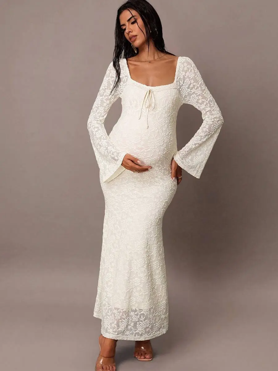 MaterniChic Maternity Lace Dress Autumn And Winter Fall Women Clothes Maternity Elegant Contrast Lace Bell Sleeve Dress Winter Dresses For Women - TikTok Shop MaterniChic Maternity Lace Dress Autumn And Winter Fall Women Clothes Maternity Elegant Contrast Lace Bell Sleeve Dress Winter Dresses For Women - TikTok Shop