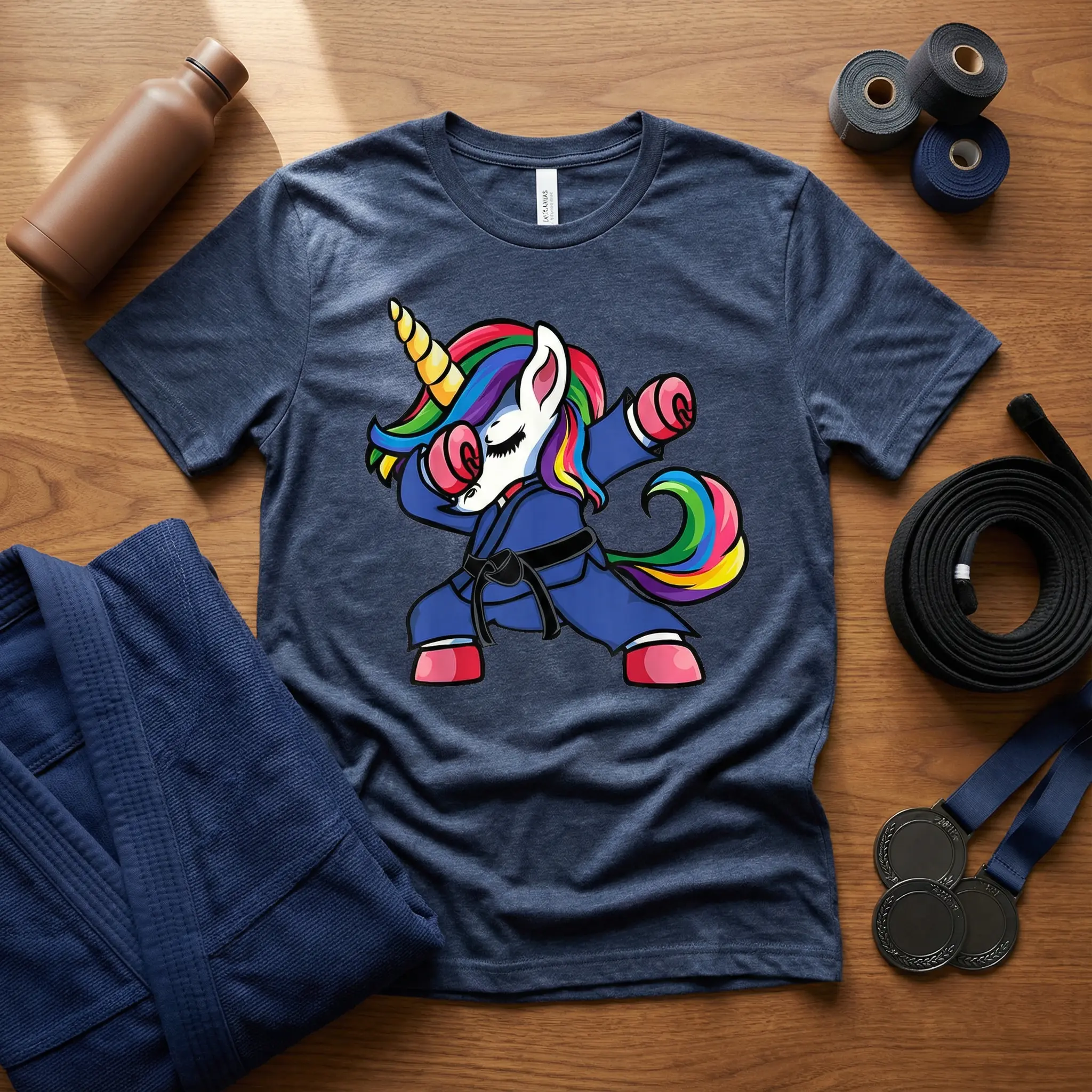 Dabbing Unicorn Brazilian Jiu Jitsu Mom Tee, BJJ Women Girls T-Shirt Small