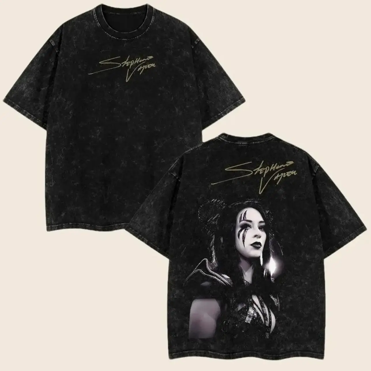 Retro Vintage Edition Stephanie Vaquer Wrestling Tee, Wrestler Shirt, WWE Merch MMA Graphic Shirt, Sports T-shirt, Wrestling Gift Cotton Top unisex classic fan oversized Fabric Fit casual shirt wwe fan 2EM